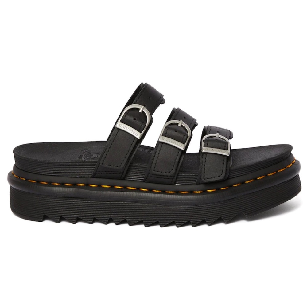 NWT Dr. Martens Blaire Slide Sandals - Black, Size 39